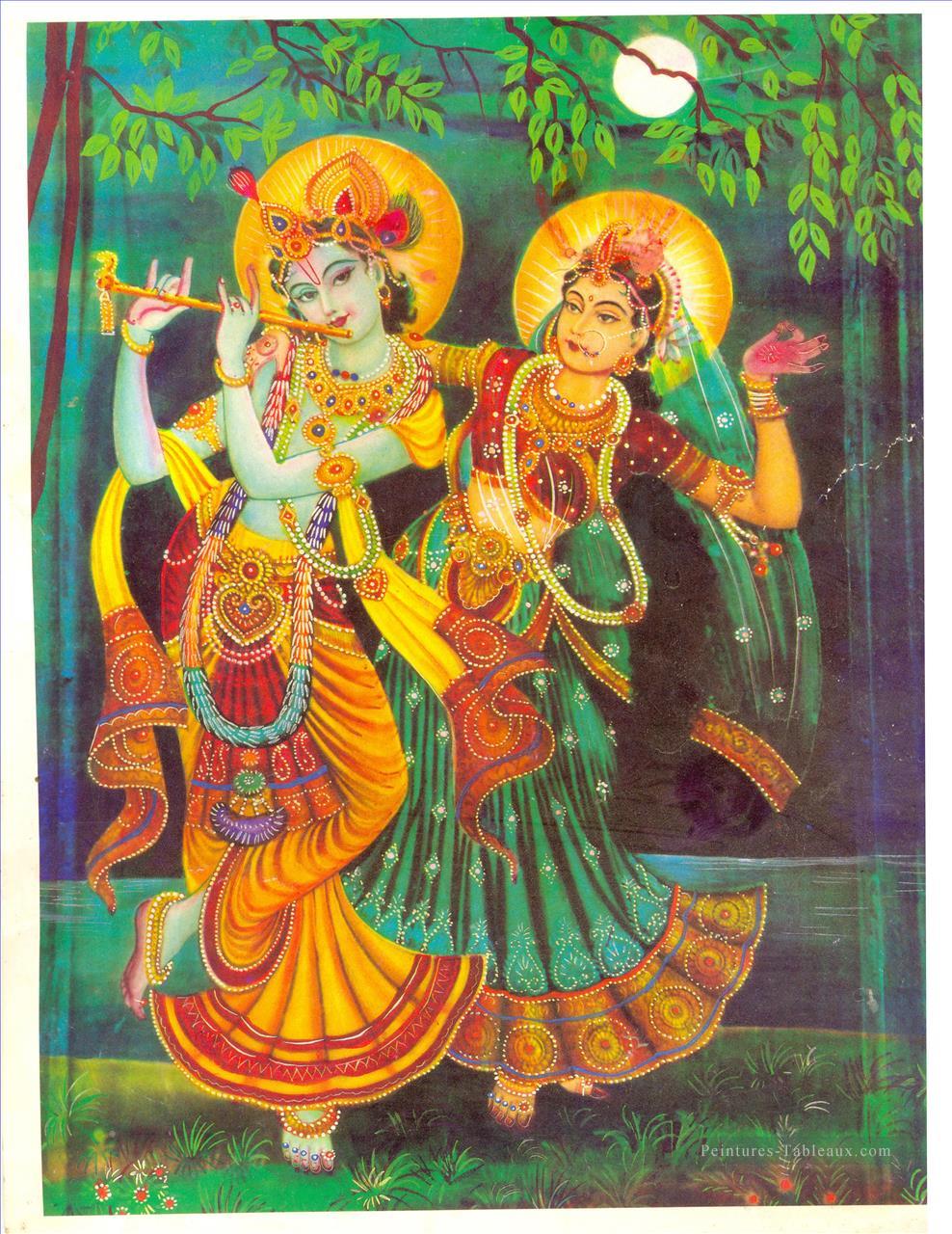 Radha Krishna 39 Hindou Peintures à l'huile